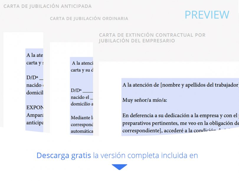 Modelo de Carta de Jubilacion desde la Empresa Descárgalo