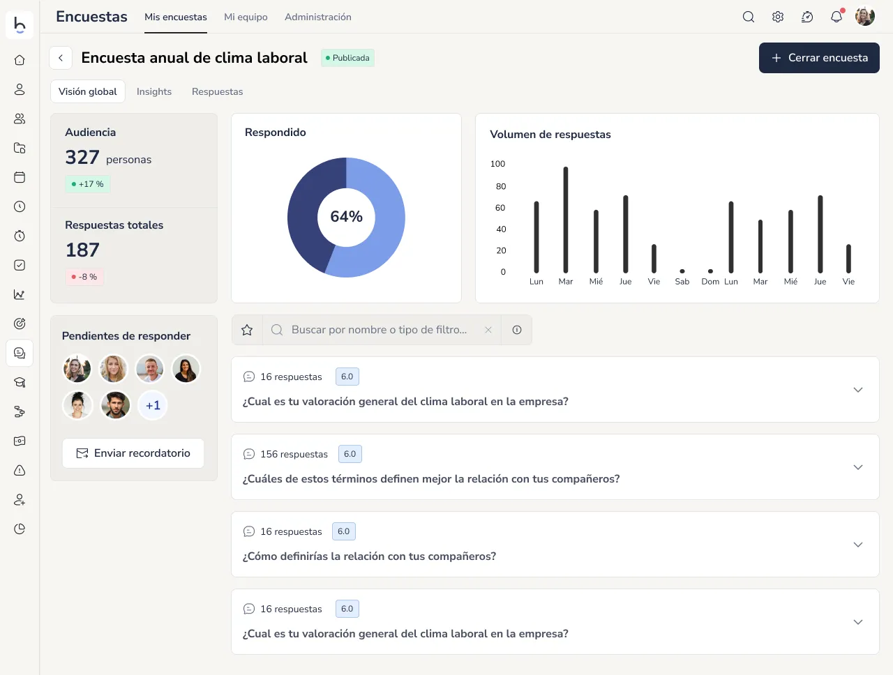 Software de encuestas a empleados