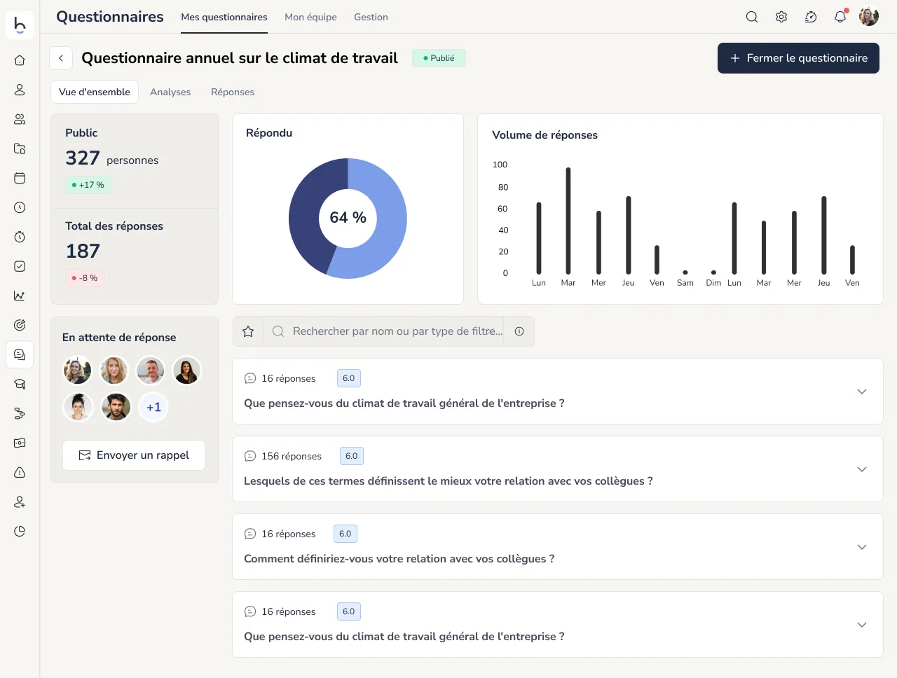 Logiciel de Questionnaires QVT