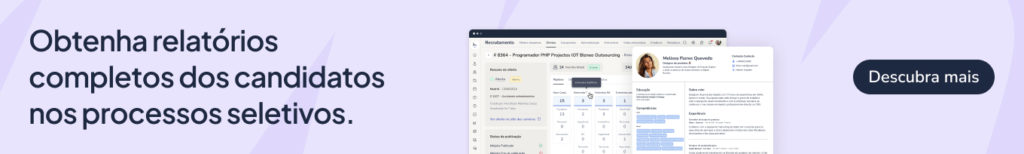 Relatorios recrutamento de candidatos